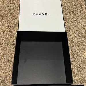 2 size Chanel Boxes small empty Satchel and 2 decorative Bands
